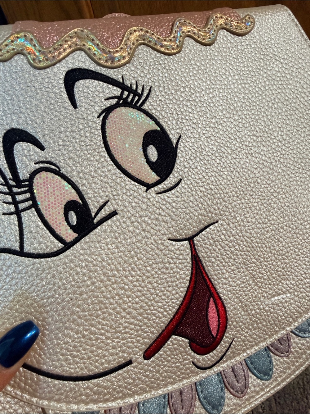 Mrs Potts Novelty Teacup Face Crossbody Bag by Danielle Nicole - Picture 7 of 7